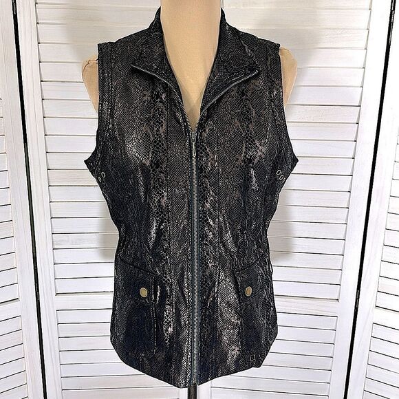 Erin London Vest Small Faux Snakeskin Python NWOT - Picture 2 of 16